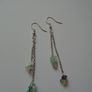 Fluorite earrings, Drop earrings, Jewellery. Gemstone earrings Image 2