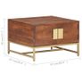 Coffee Table Honey Brown 67x67x45 cm Solid Acacia Wood Image 7