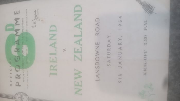 Rare Irish Rugby Programmes