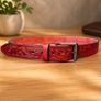 Premium Genuine Leather Belt Dual Tone Vintage Embossed Design with Antique Metal Buckle Image 7