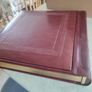 Large torino  wedding square brown leather  photo album 36 x 36 cm with gold page trime edge.  Is no box Image 8