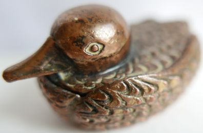 Vintage  Duck Mid-century  Small Pill Jewelry Holder