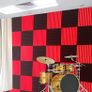 48 Pack Black Red 1" X 12" X 12" Acoustic Wedge Studio Foam Sound Absorption Wall Panels Multiple Colours Available, See Photos (free Postage) Image 2