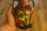 H K Tunstall Iris hand painted and signed R. Grocott