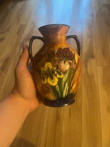 H K Tunstall Iris hand painted and signed R. Grocott
