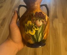 H K Tunstall Iris hand painted and signed R. Grocott
