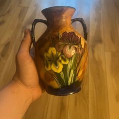 H K Tunstall Iris hand painted and signed R. Grocott