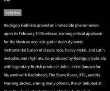 Rodrigo Y Gabriela - Cyprus Avenue - 27th May