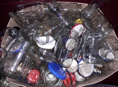 Glass Jars with Lids - Various Sizes