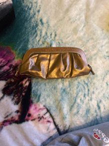 Gold small clutch bag