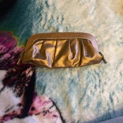 Gold small clutch bag