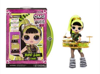 LOL Surprise OMG Remix Rock- Bhad Gurl and Drums 24cm Fashion Doll