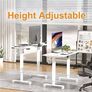 NEW SALE | Height Adjustable Electric Standing Desk - 100x60 cm Stand Up Table Desk Thick Splice Board, Smart Control Panel 3 Memory Heights, Anti-Collision System, Sit Stand Desk for Home Office Image 4