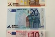 3 x notes 10,20,50 euro from 2002 circulate no rip