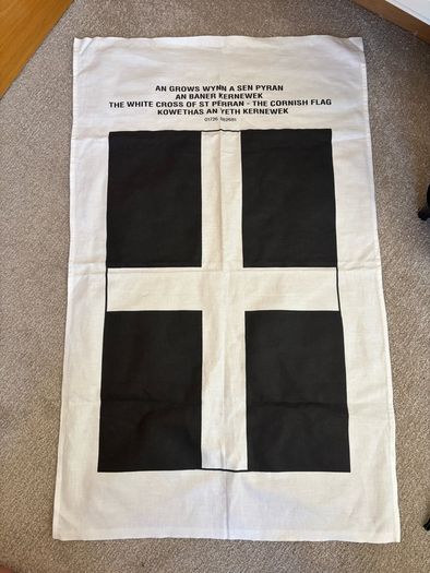 Vintage Flag of Cornwall Tea Towel