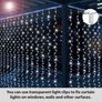 Curtain Lights 8 Modes Remote Control, 300 LEDs Window Fairy String Lights USB Operated, 3mx3m Waterproof Hanging Lights with Hooks, Durable Copper Xmas Lights MULTIPLE COLOURS AVAILABLE (FREE POSTAGE) Image 7