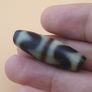 Vintage Himalayan Tibetan Zigzag Pattern Agate Dzi Bead Amulet Image 8