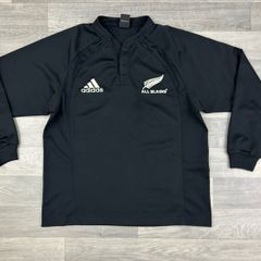 Vintage 2006 Adidas New Zealand All Blacks Long Sleeve Rugby Jersey Shirt Mens Medium