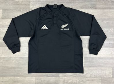 Vintage 2006 Adidas New Zealand All Blacks Long Sleeve Rugby Jersey Shirt Mens Medium