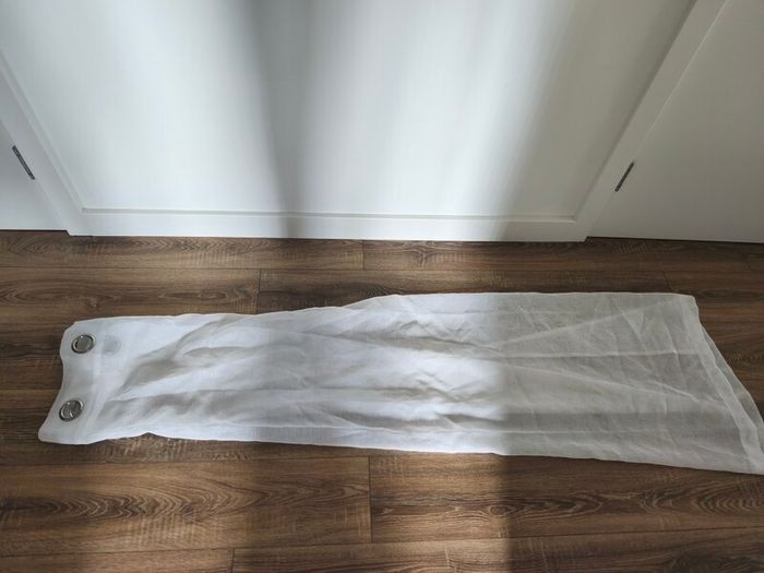 White Voile Eyelet Curtains (54" x 82") / Net Panels