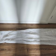 White Voile Eyelet Curtains (54" x 82") / Net Panels