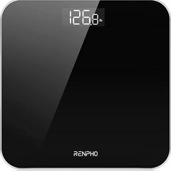 Digital Bathroom Scales for Body Weight, Weighing Scale Electronic Bath Scales with High Precision Sensors Accurate Weight Machine for People, LED Display, Step-On, Black (FREE POSTAGE)