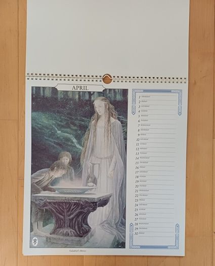 JRR TOLKIEN Six Vintage Calenders