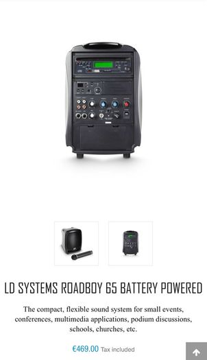 Ld Systems Roadboy 65 Battery Powered