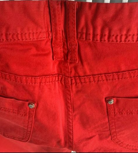 Massimo Dutti Classy red straight leg trousers