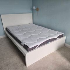 White Ikea Bed (Standard Double with Mattress)