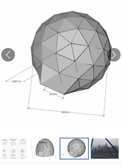 Brand New 3m(10ft) Luxury Extremely Strong Structure Dome Igloo Glamping for Irish Weather