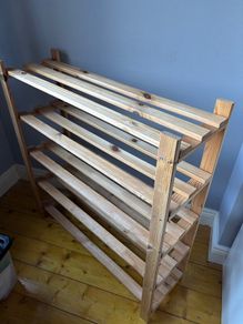 5 Shelf Shoe Storage Rack - Pine
