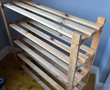 5 Shelf Shoe Storage Rack - Pine
