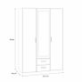 Premium 3-Door Wardrobe with Mirror & Drawers Image 5
