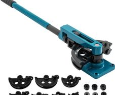 Pipe Bender 3/8 to 1 Inch Pipe Tubing Bender Tube Bender 10 to 25mm Bending Formers Pipe Bender Set 7 Round Dies Size for Copper Brass Aluminum