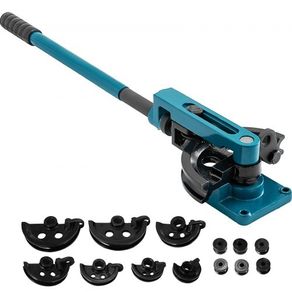 Pipe Bender 3/8 to 1 Inch Pipe Tubing Bender Tube Bender 10 to 25mm Bending Formers Pipe Bender Set 7 Round Dies Size for Copper Brass Aluminum