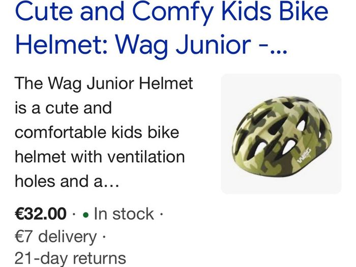 Wag junior bike helmet
