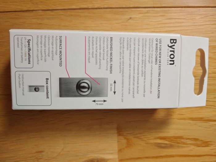 Byron Wired Bell Push