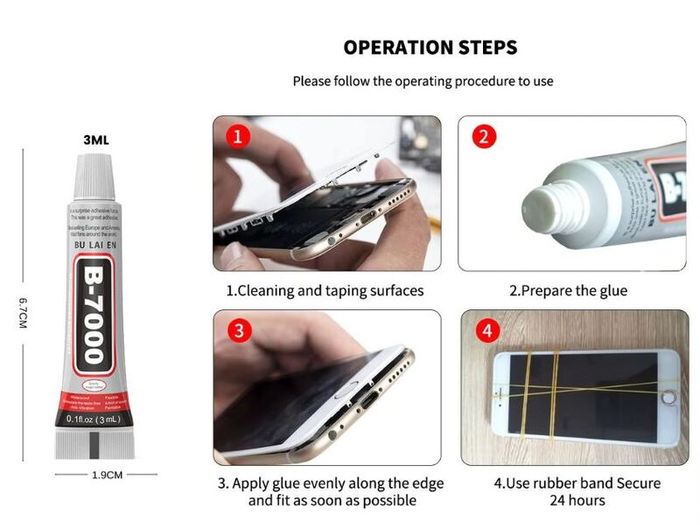 B-7000 Universal Adhesive Glue 3ml Precision Repair