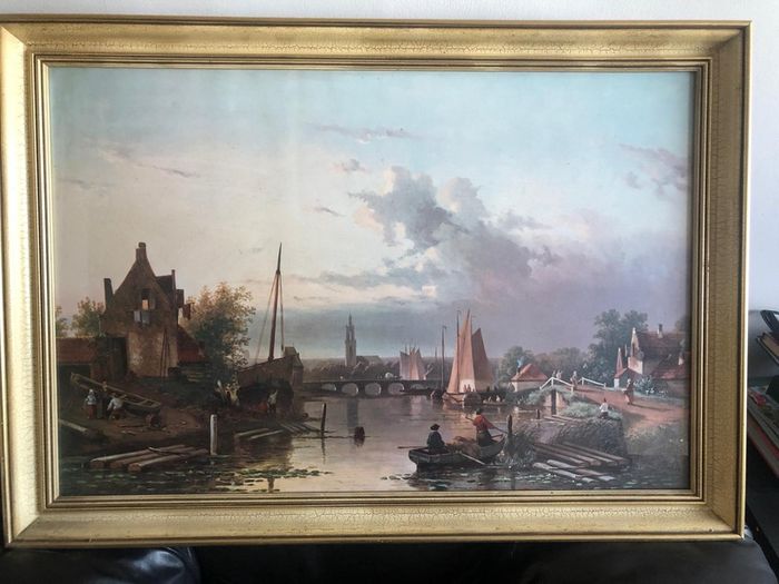 vintage print in frame