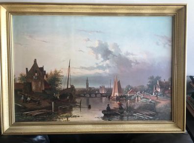 vintage print in frame