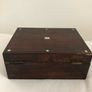 Large Victorian Wooden jewellery keepsake box mother of Pearl inlay Image 4