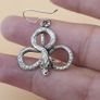 Antique Style Brass Snake Dangle Earrings Image 4