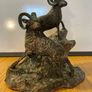 Vintage Bronze Big Horn Rams c1970 Image 2