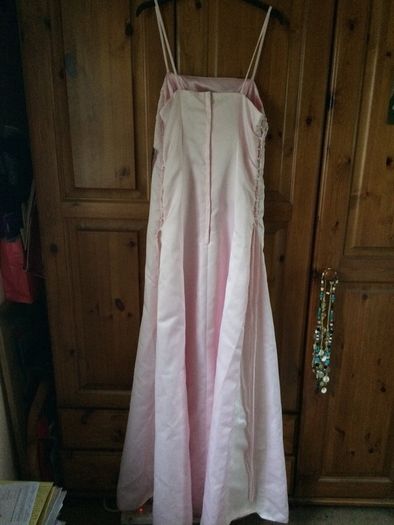 Baby pink dress.