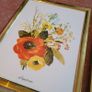 Vintage set of four brass framed botanicals Image 2