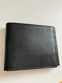New Teenakeenly leather Mens black wallet