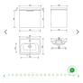 Sonas Stockholm Wall Hung Vanity Unit With Basin and Handle - Gloss White Image 3