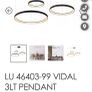 Lucide Vidal 3-Light LED Pendant Image 3