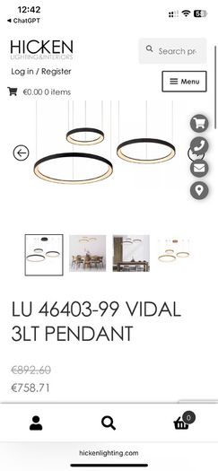 Lucide Vidal 3-Light LED Pendant